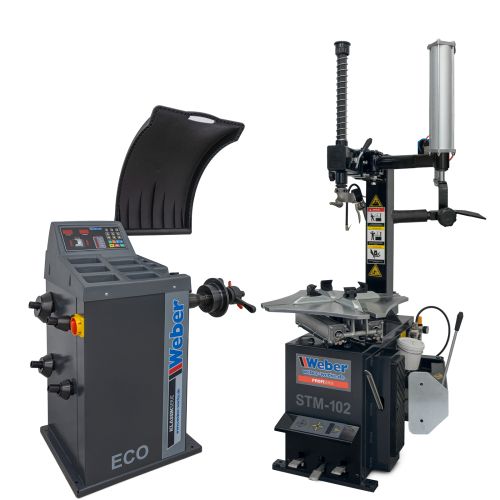 PKW Reifenmontiermaschine STM-102 und Radwuchtmaschine "ECO" inkl. Hilfsmontagearm rechts