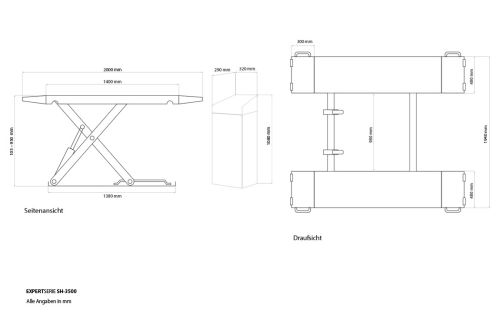 Mobile Kurzhub Scherenhebebühne Weber Expert Serie SH-3500