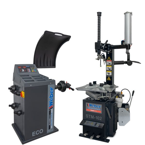 PKW Reifenmontiermaschine STM-102 und Radwuchtmaschine "ECO" inkl. Hilfsmontagearm rechts
