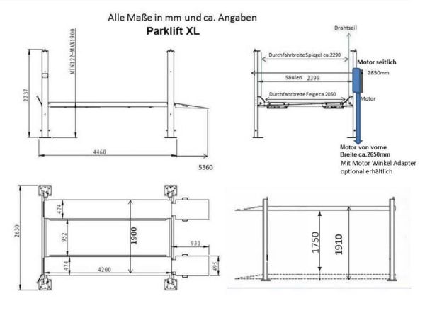 Parklift Steinbock XL 3600 kg