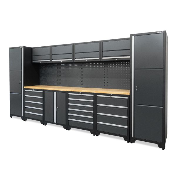 Professionelles Werkstatt Schranksystem Serie 610 16-teilig grau Professionelles Werkstatt Schranksystem Serie 610 16-teilig grau