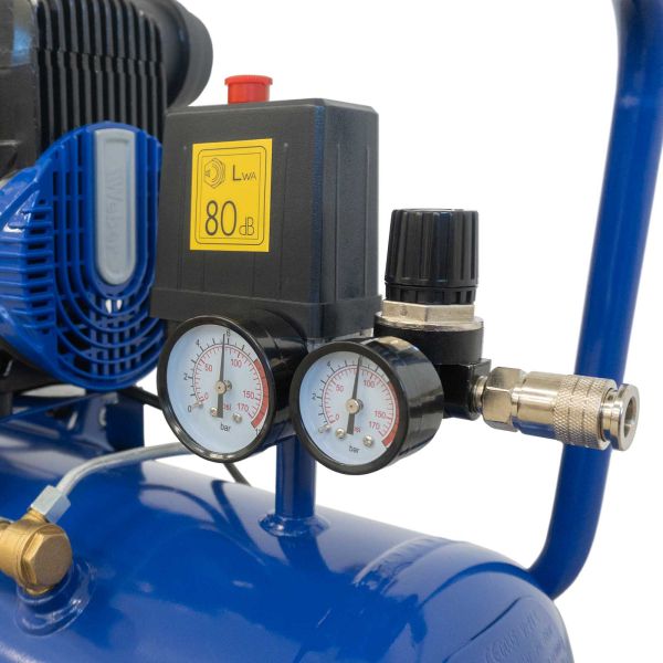 Flüster Kompressor 230 V / 8 bar / 24 l Tank