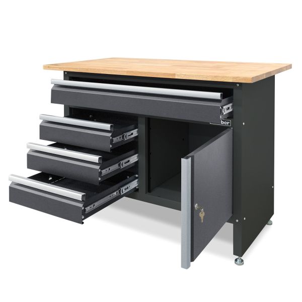 Werkbank mit 120 x 60 cm Holzarbeitsplatte Werkbank mit 120 x 60 cm Holzarbeitsplatte