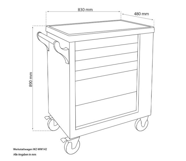 Mobiler Werkstattwagen 154-teilig Mobiler Werkstattwagen 154-teilig