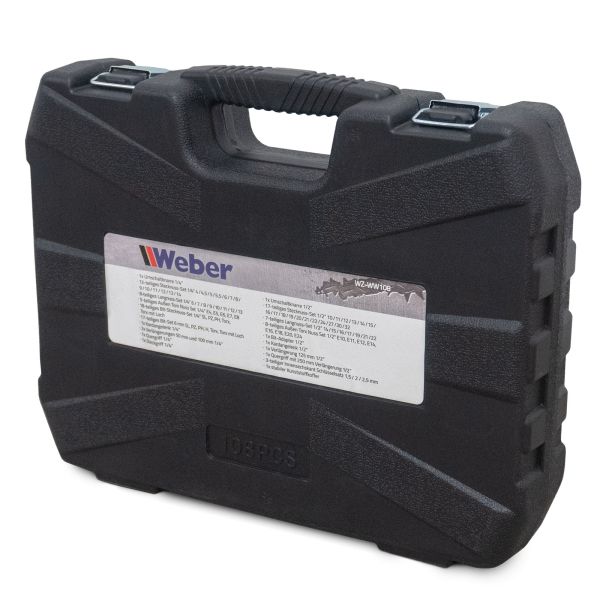 Weber Steckschlüssel Satz mit Koffer 108-teilig Weber Steckschlüssel Satz mit Koffer 108-teilig