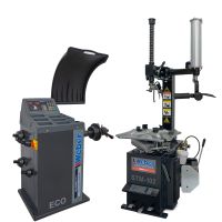 PKW Reifenmontiermaschine STM-102 und Radwuchtmaschine "ECO" inkl. Hilfsmontagearm rechts